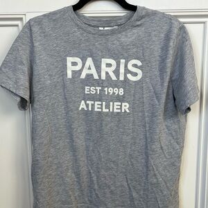 H&M Gray Paris Atelier T-Shirt, M